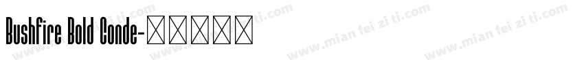 Bushfire Bold Conde字体转换